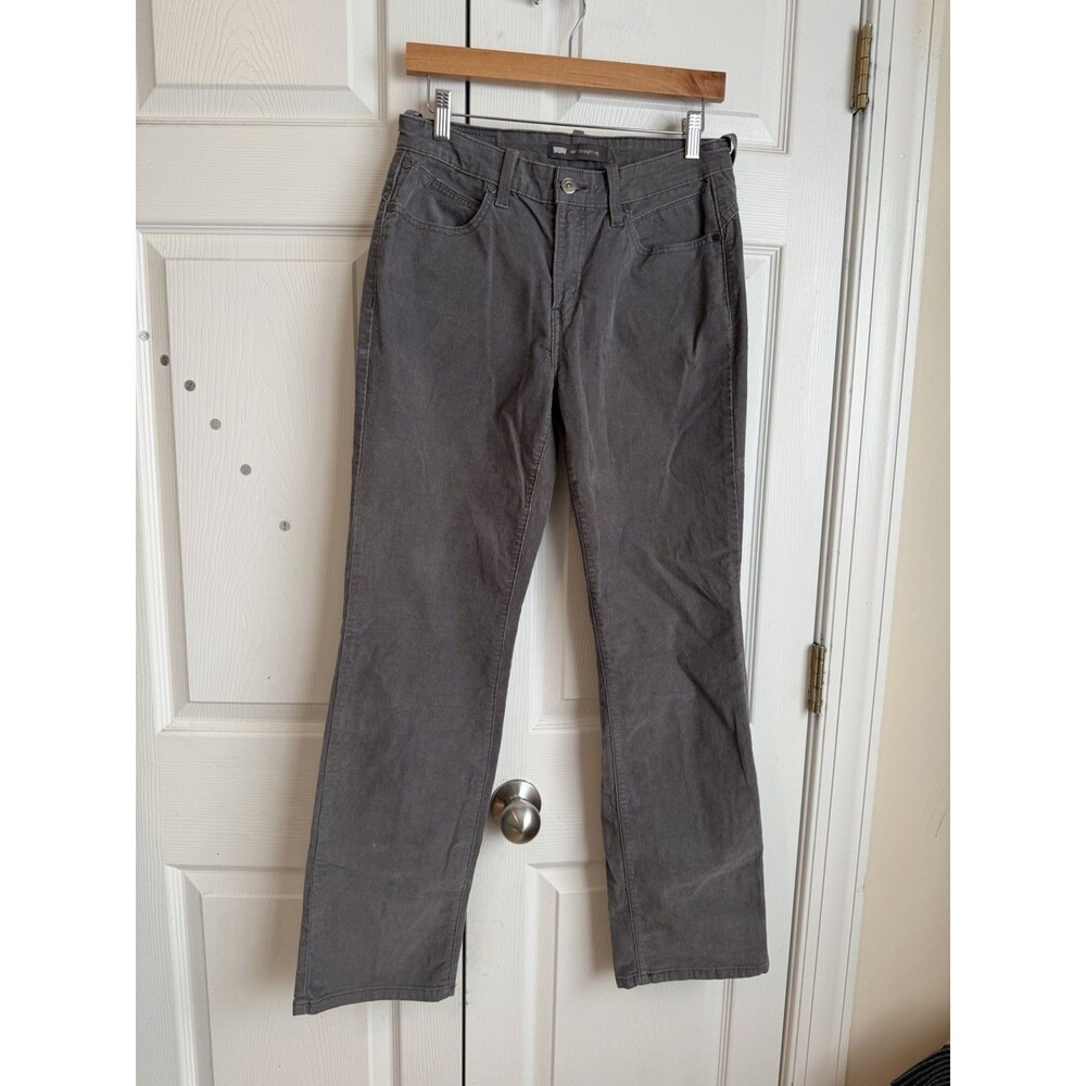 Levi's Corduroy Jeans Women’s 6 Gray 505 Straight Leg Stretch Cotton Blend